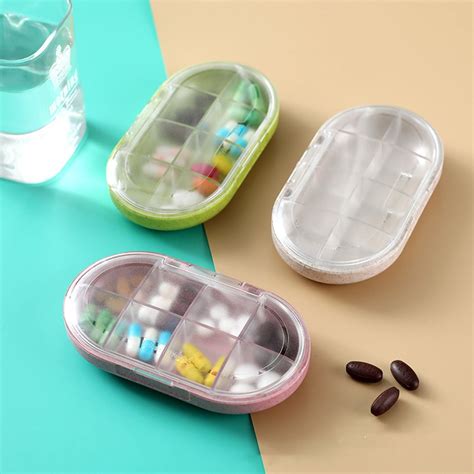 Cute Pill Organizer, 8 Grids Pill Box, Pill Box for Travel, Portable ...