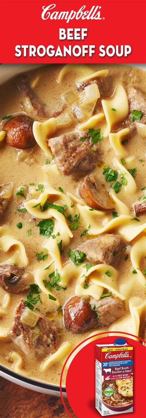 Beef Stroganoff Soup Recipe - Cook With Campbells Canada | Recipe ...