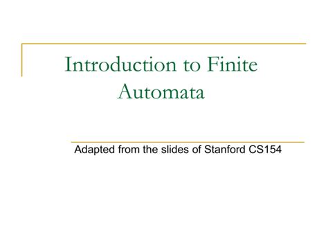 Finite Automata