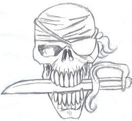 How To Draw A Pirate Skull | Skull art drawing, Skull sketch, Skulls drawing