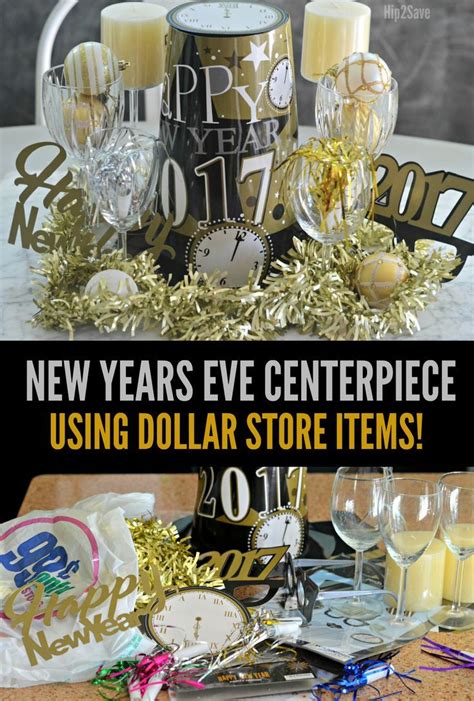 New Year's Eve Centerpiece Idea (Using Dollar Store Items #centerpiece #dollar #Eve #idea ...