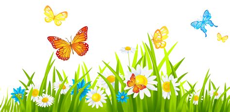 Flower Garden Images Clip Art | Flower clipart, Butterfly clip art ...
