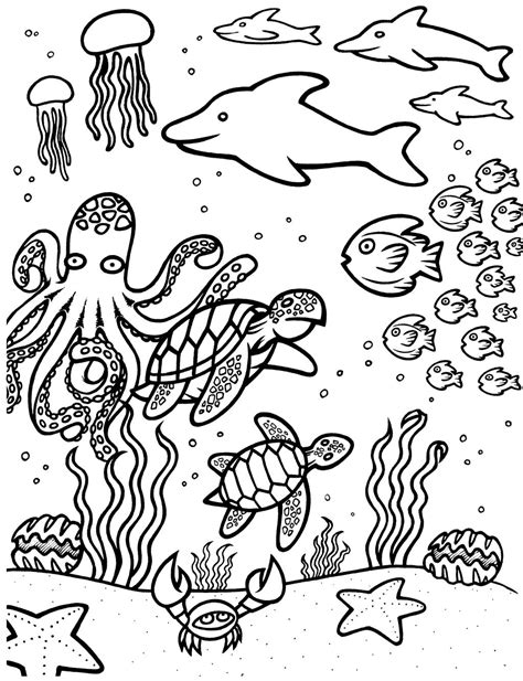 Printable Underwater Coloring Pages - Printable Word Searches