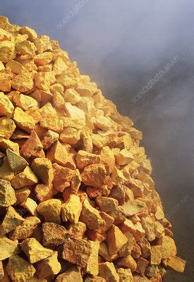 Sulphur rocks - Stock Image - E380/0542 - Science Photo Library