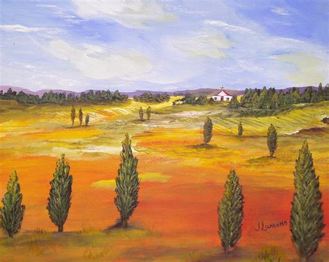 Tuscany Landscape Painting by Julie Lamons - Fine Art America