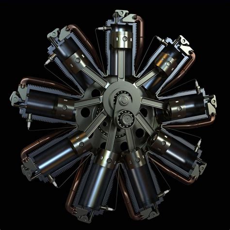 piperguru: The inner workings of a radial engine | Ready to push | Radial engine, Engineering ...