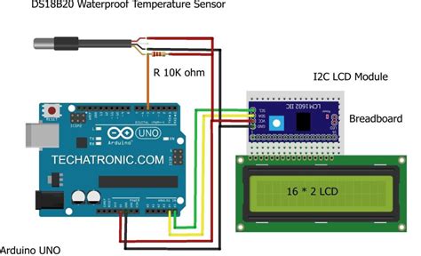 DS18B20 Temperature Sensor And IIC 16x2 LCD Display Arduino, 44% OFF