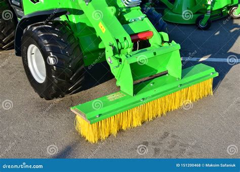 Brushes for Cleaning the Streets are Fixed on the Car. Stock Photo - Image of fixed, broom ...