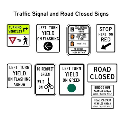 Traffic signal and road closed signs. Vector road signs. 13709721 ...