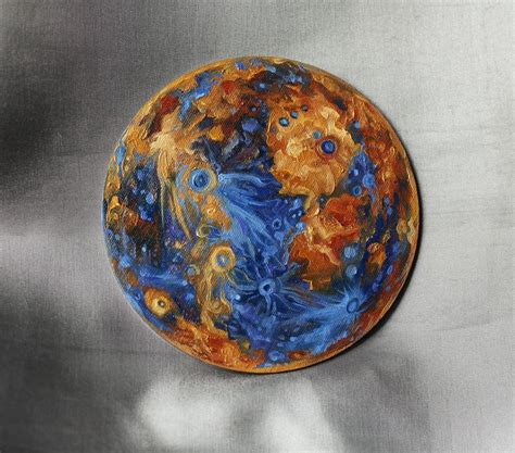 Mercury Planet Original Art Mercury Oil Painting Space Solar - Etsy in ...