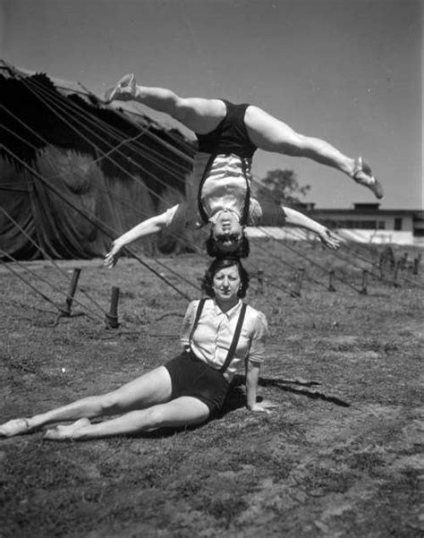 Acrobats rehearsing at the Ringling Circus, 1940s photo by Joseph Janney Steinmetz | when I ran ...