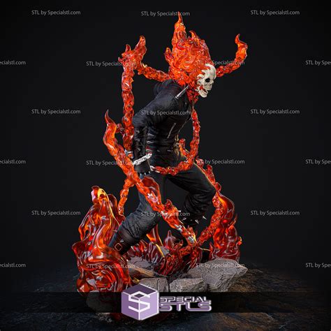 Ghost Rider Fire Chain 3D Printing Figurine | SpecialSTL