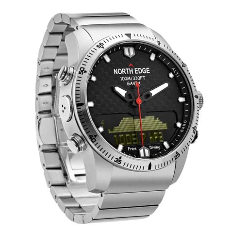 NORTH EDGE Digital Dive Watches Men Waterproof 100M Military relogio masculino Altimeter Compass ...