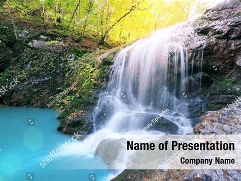 Beautiful frozen waterfall PowerPoint Template - Beautiful frozen ...