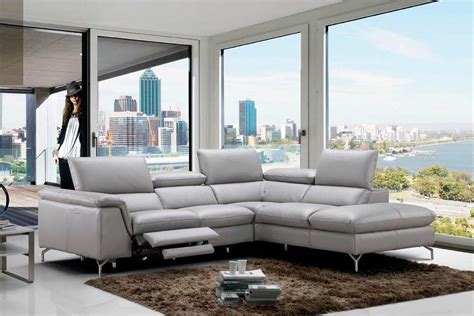 Power Recliner Italian Leather sofa NJ Velia | Leather Sectionals