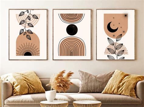 Prints Sun Abstract Wall Art Printable Wall Art Digital Download Boho ...