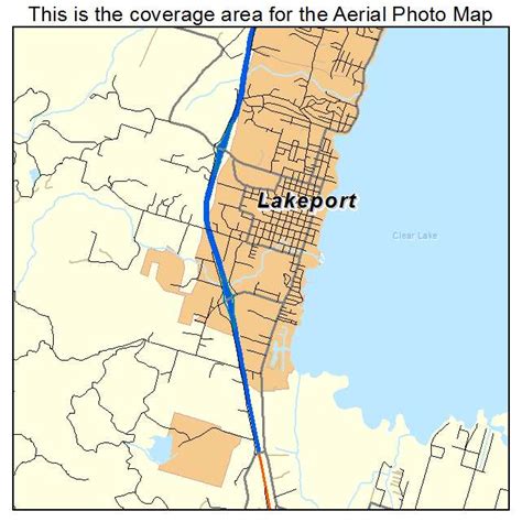 Aerial Photography Map of Lakeport, CA California