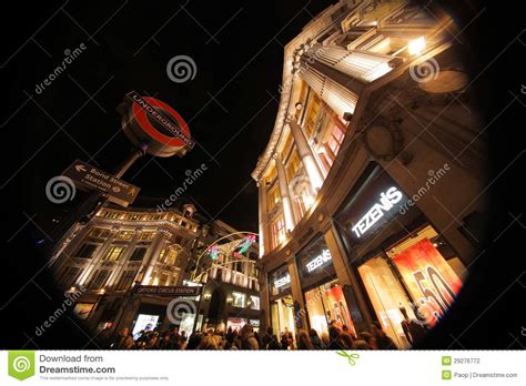 Oxford Street Tube Station at Christmas Time Editorial Photography ...