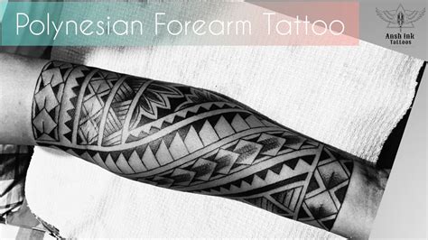 Polynesian Forearm Tattoo Stencil