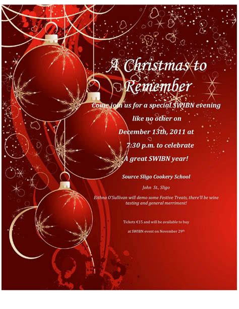 Christmas Dinner Invitations Wording Ideas - Invitation Design Blog