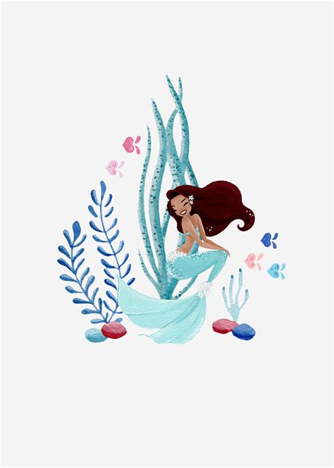 Illustration artistiques | Mermaid underwater | Europosters