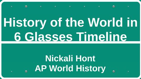 History of the World in 6 Glasses Timeline by Nickali Hont