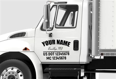 Custom US DOT Trucking Decal US Dot Stickers Truck Door - Etsy