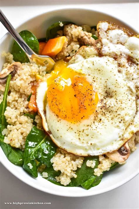 High Protein Quinoa Breakfast Bowl Recipe | High Protein Kitchen