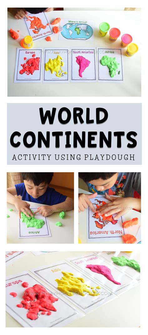 World Continents Activity Using Playdough | Continents activities ...