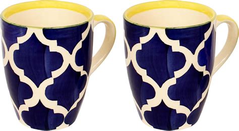 Buy ExclusiveLane Ceramic Coffee Mugs Set of 4 | 'Californian ...