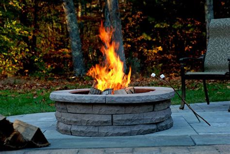 Stone Fire Pit Kits For Wood Burning | Fire Pit Ideas