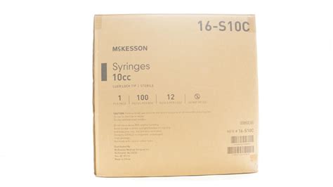 McKesson 16-S10C Syringe 10cc Luer Lock Tip, Sterile - Case of 1200