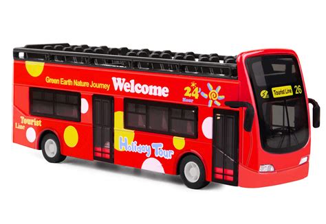 Buy YIJIAOYUN London Bus Toy, Double Decker Bus Toy, seeing Tour Red Bus, Alloy Diecast Vehicles ...