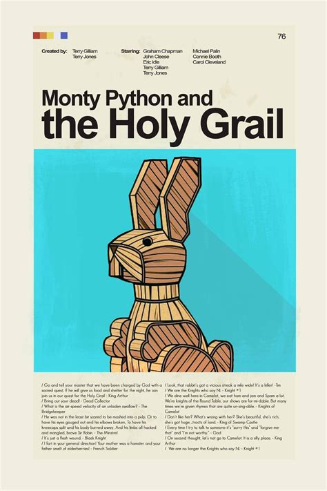 Monty Python and the Holy Grail Mid-Century Modern Inspired | Film posters minimalist, Monty ...