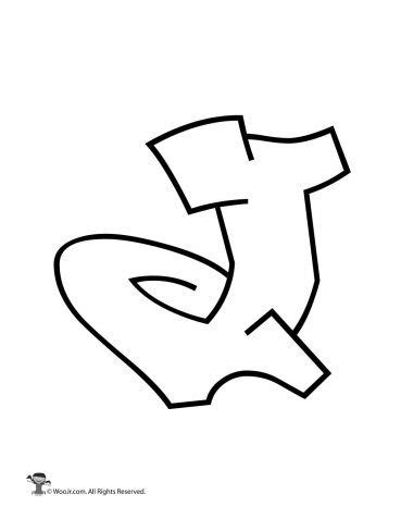 Graffiti Capital Letter J | Woo! Jr. Kids Activities | Graffiti lettering fonts, Graffiti ...