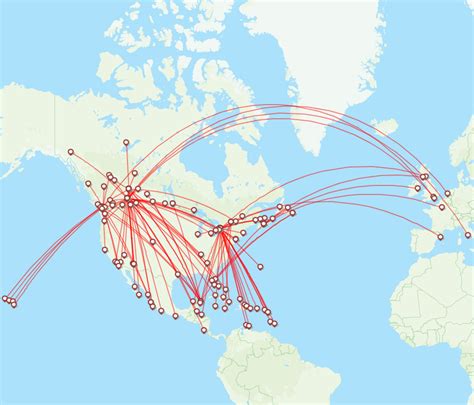 WestJet airline routes (WS) - map - Flight Routes