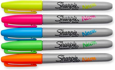 Neon Sharpies UV Black Light Glow in the Dark Markers set