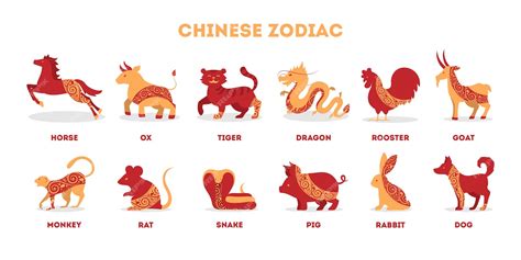 Premium Vector | Traditional Chinese zodiac animals set. illustration ...