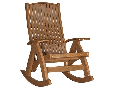 Poly Lumber Natural Finish Comfort Rocking Chair