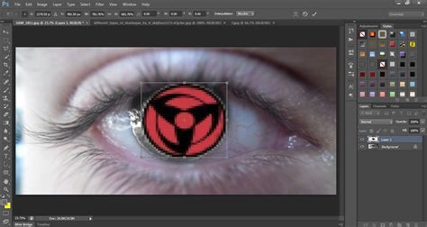 Photoshop Tutorial : How To Make your own Sharingan Eye | Photoshop ...