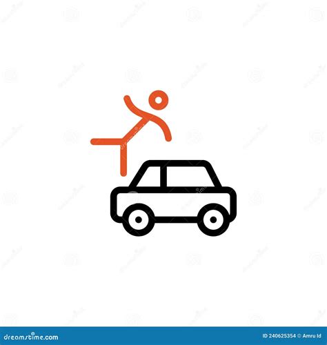 Accidental Accident Car Crash Outline Icon, Logo, And Illustration | CartoonDealer.com #240625354