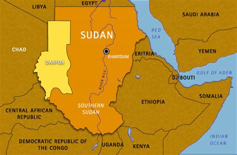 Map Of Darfur Sudan - Cities And Towns Map