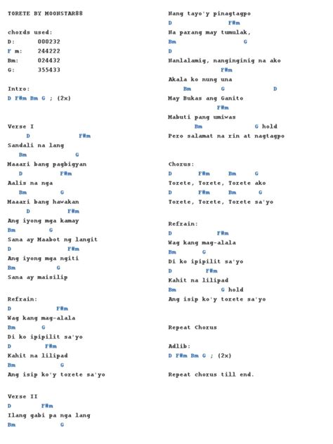 Torete Chords | PDF