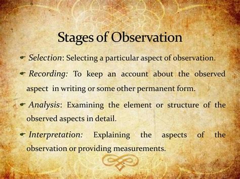 Observation method of psychology