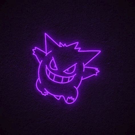 'Gengar' Neon Sign Head turning, insanely high quality neon sign all made by hand and built to ...