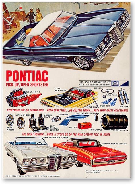 MPC - Pontiac Grand Prix customizing kit Model Cars Kits, Car Model, General Motors, Vintage ...