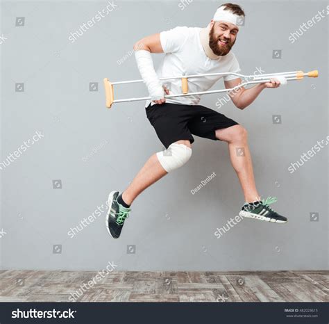 Funny Plauful Young Man Jumping Having Stock Photo 482023615 | Shutterstock