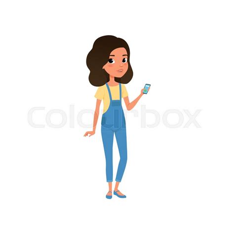 Cute teenager character dressed in ... | Stock vector | Colourbox