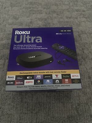 Roku Ultra 2022 4K/HDR/Dolby Vision Streaming Device (Roku Voice Remote Pro with 829610005225 | eBay