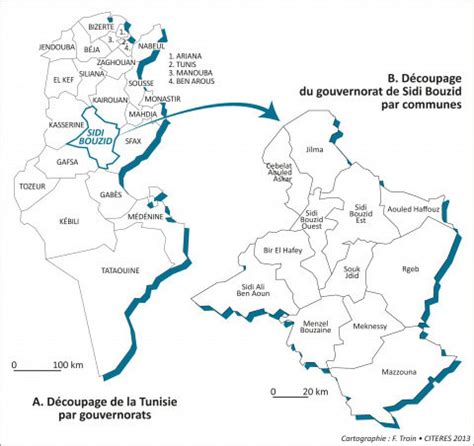 Map of Tunisia country and localization of Sidi Bouzid region | Download Scientific Diagram